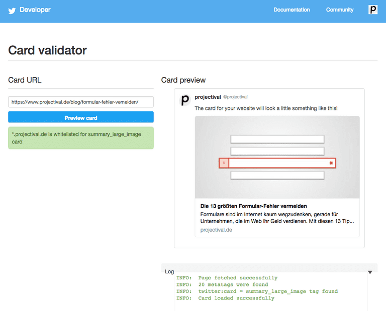 Twitter Card Validator