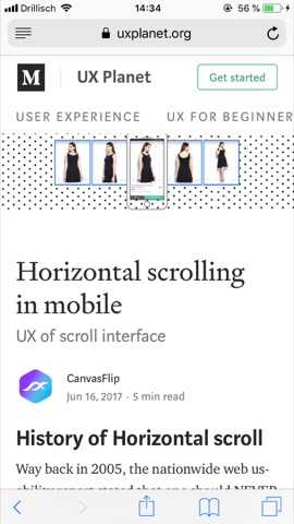 Horizontal Scrolling Menu